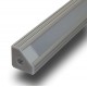 Alumīnija profils (stūris) LED lentai, matēts